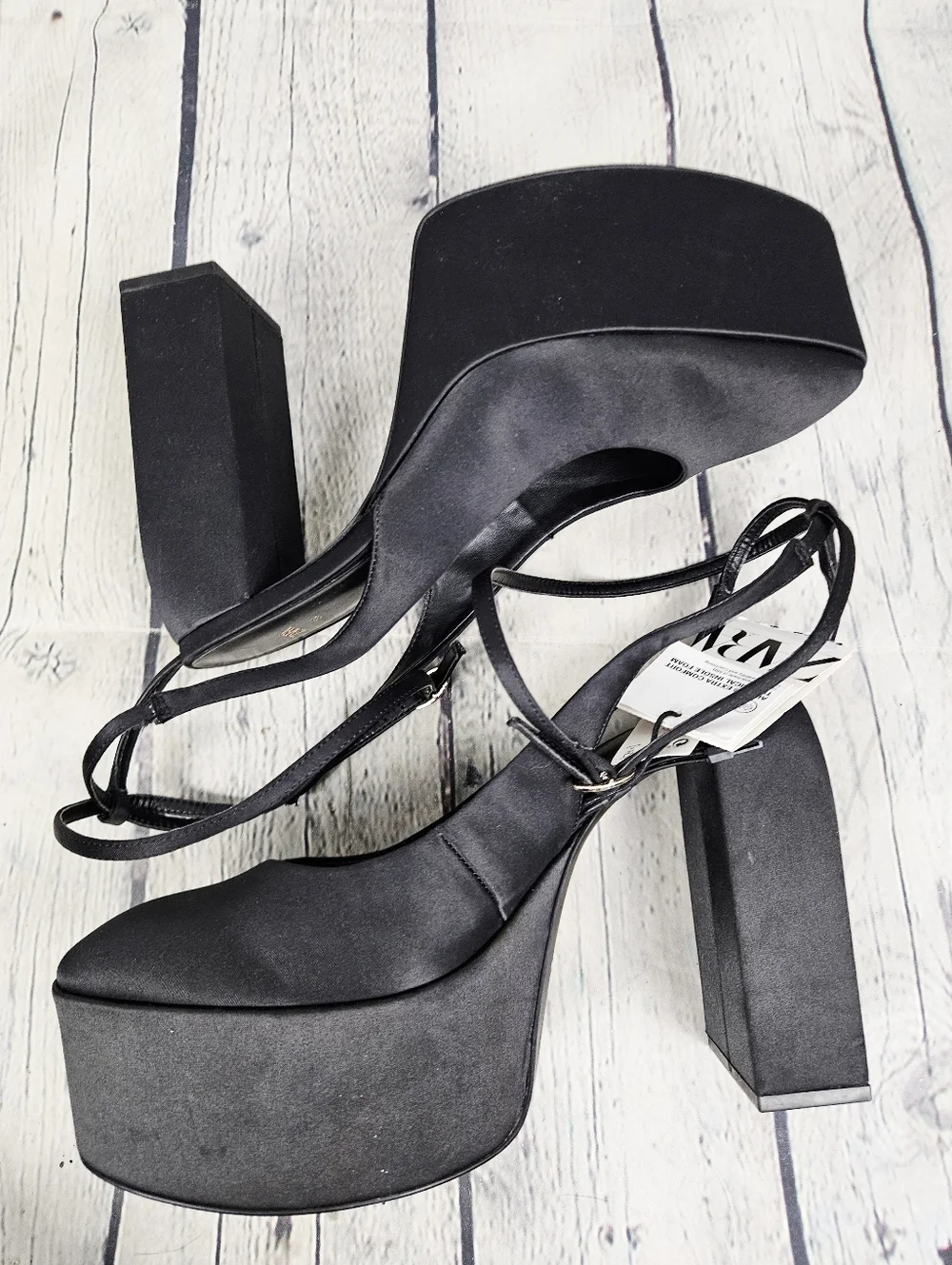 ZARA | platform closed toe ankle strap slingback high heels - Picture 2 of 15